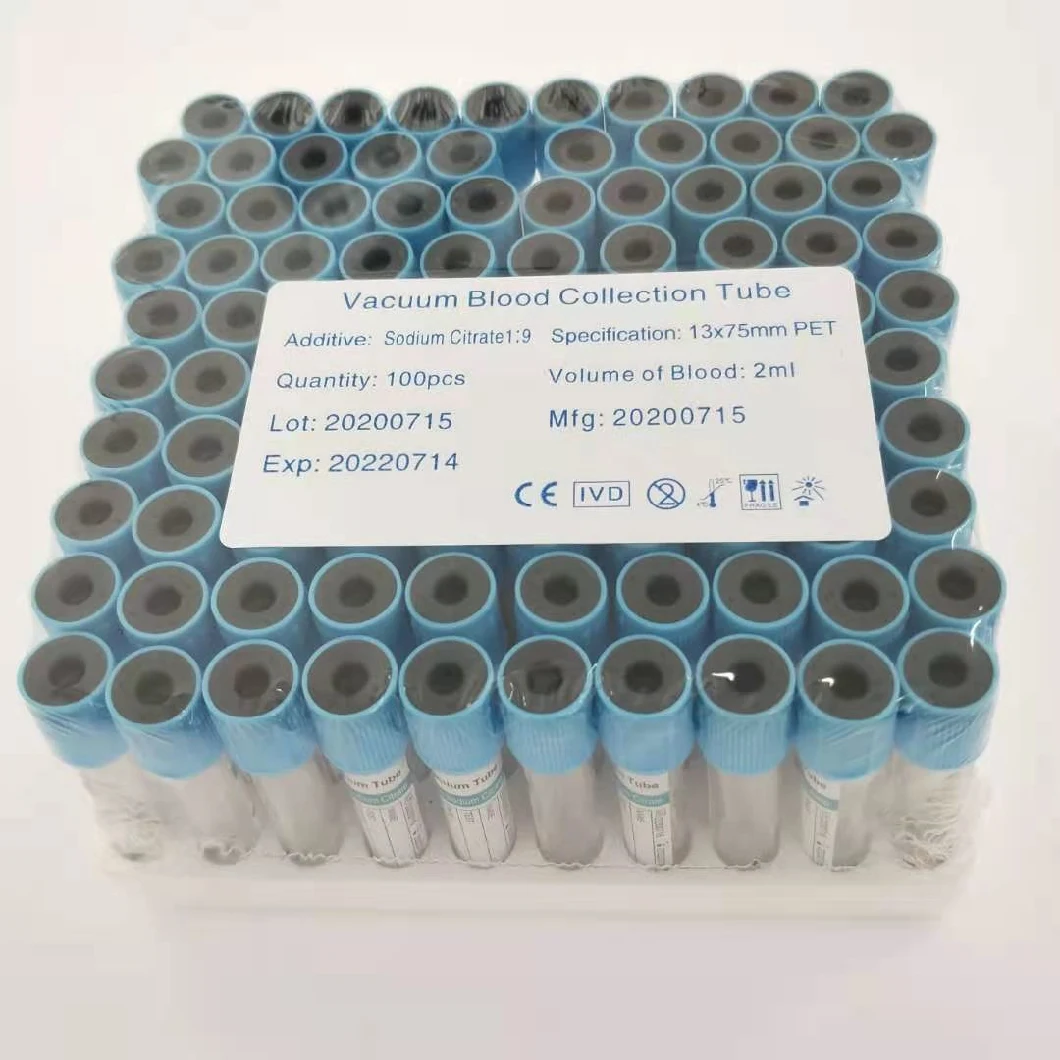 Prix usine de tube de collection de sang du citrate sodique d'animal familier 3,2%