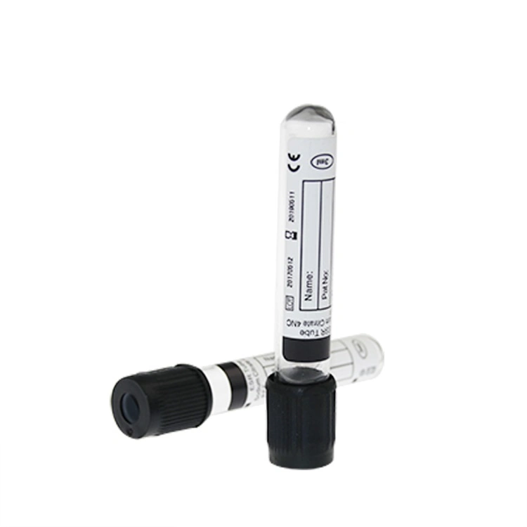 Tube d'analyse de sang de la couleur 1.28ml Westergren esr de noir de laboratoire de clinique