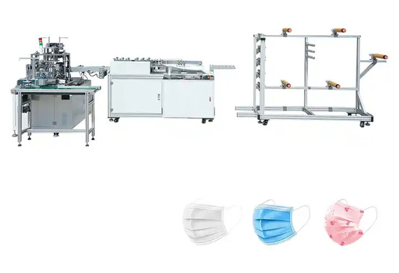 Masque jetable médical faisant la machine avec le textile non tissé de Trois-couche