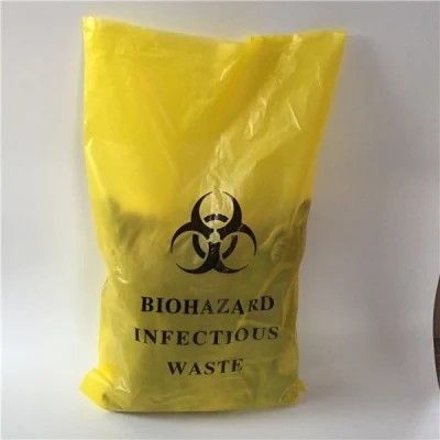 Le Biohazard jetable jaune rouge résistant d'autoclave met en sac pour la clinique