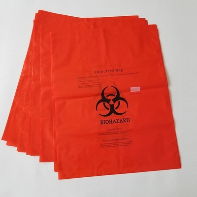 Les déchets en plastique de Biohazard de PE médical mettent en sac pour l'hôpital/laboratoire