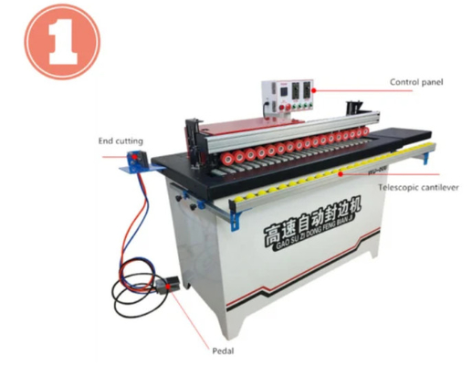 Machine semi automatique de bordure foncée collant équilibrant la coupe pneumatique de polissage de fin