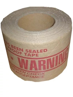 Bande hydroréactive imprimée de papier d'emballage de Brown, bande biodégradable d'emballage de cachetage