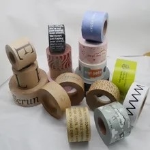 Nouvelle protection de l'environnement de bande faite sur commande de Logo Printing Kraft Paper Packaging