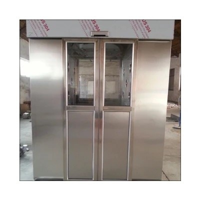 Douche d'air automatique d'acier inoxydable de porte de poussée avec le système de verrouillage d'air