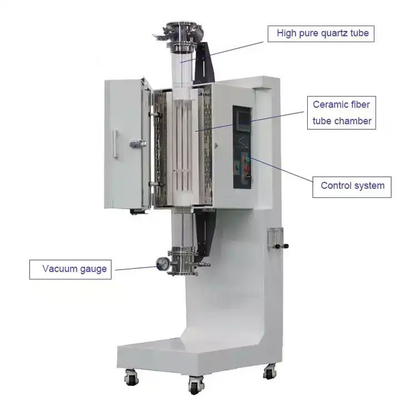Le four de tube 1600℃ vertical est utilisé pour le traitement thermique des matériaux de semi-conducteur