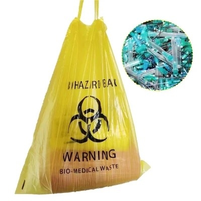 Sacs de déchets de Biohazard jetable biodégradable de LDPE/HDPE