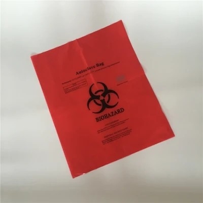 Le Biohazard jetable jaune rouge résistant d'autoclave met en sac pour la clinique
