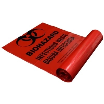 Sacs biomédicaux en plastique d'élimination des déchets de LDPE/HDPE