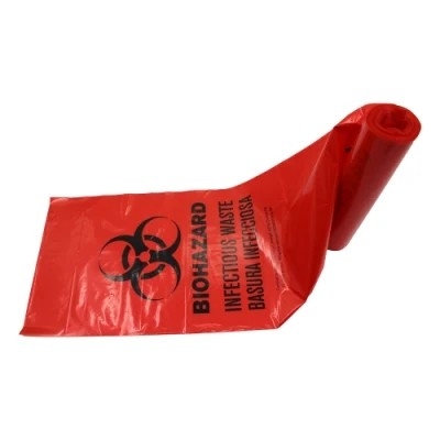 Sacs biomédicaux en plastique d'élimination des déchets de LDPE/HDPE