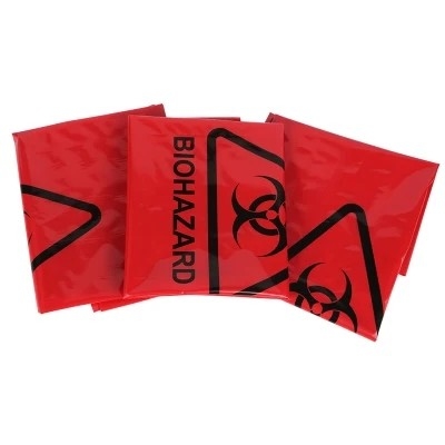 Sacs médicaux d'élimination des déchets de Biohazard rouge de LDPE/HDPE