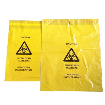 Les déchets en plastique de Biohazard de PE médical mettent en sac pour l'hôpital/laboratoire