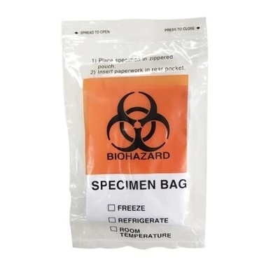 3 / Sacs autoclavables médicaux clairs de Biohazard de LDPE de 4 couches pour la collection de spécimen